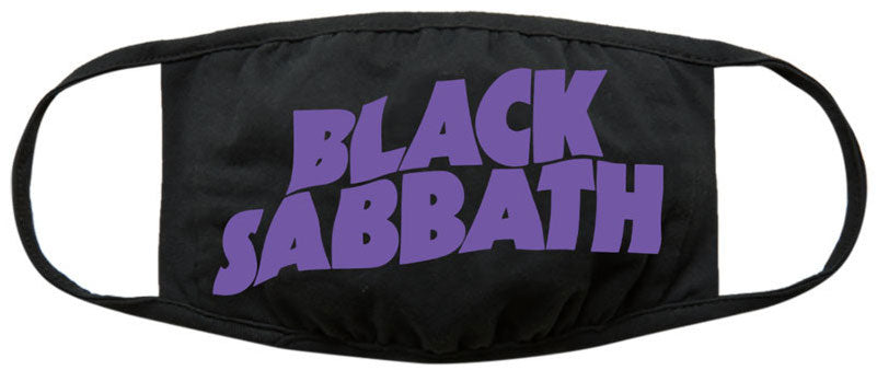 Black Sabbath Wavy Logo Face Covering - Black Sabbath Wavy Logo Face Covering