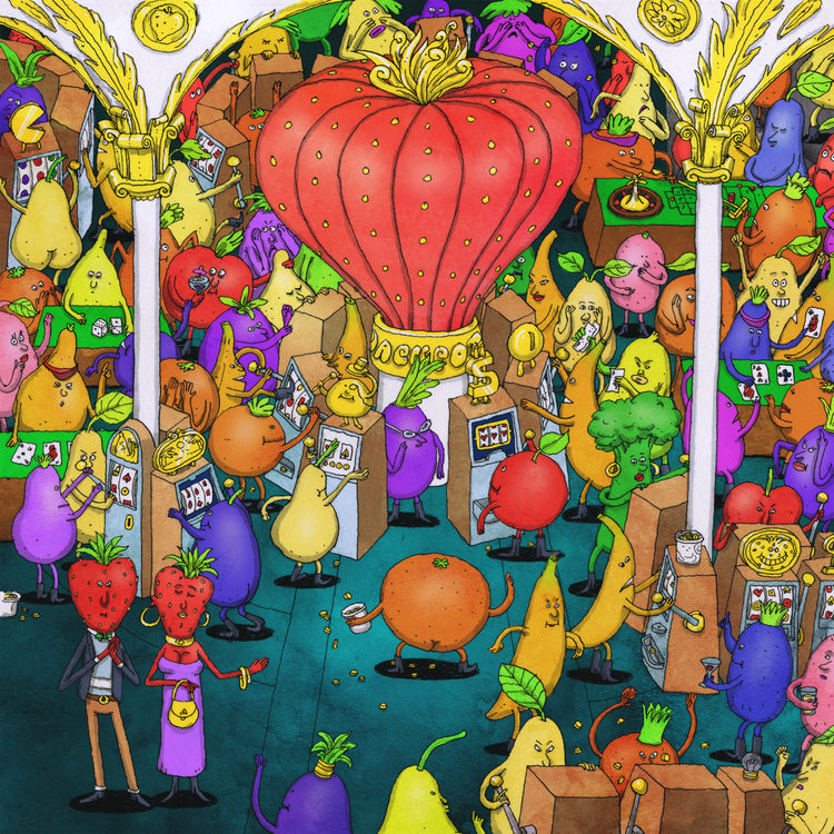 Jackpot Juicer (INDIE EX) [Yellow with Red & Black Splatter Vinyl] - Dance Gavin Dance