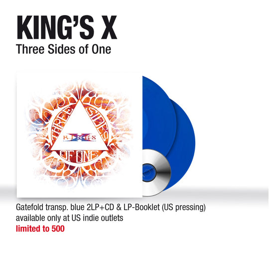 Three Sides Of One (Gatefold LP Jacket, Booklet, With CD, Clear Vinyl, Blue) - King's X